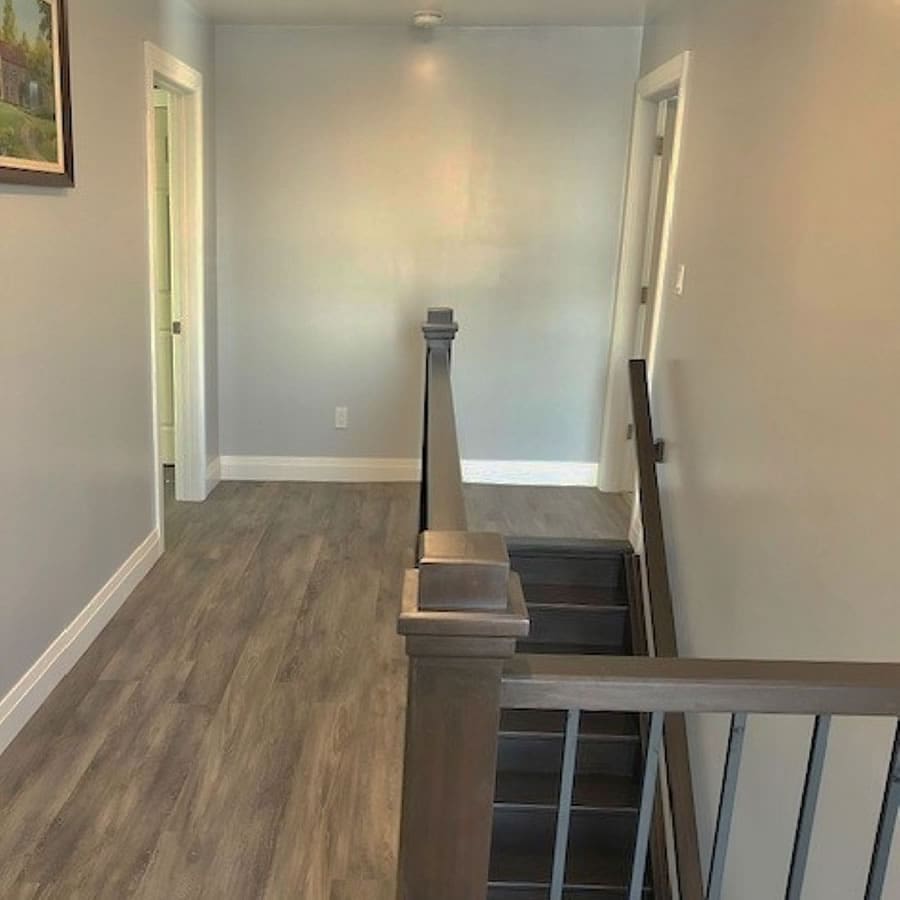 Staircase in renovated home